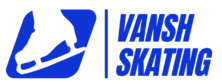 blue white bold simple skating logo